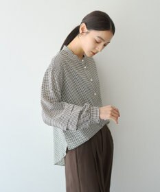 YECCA VECCA 2way裾アレンジパール釦ブラウス