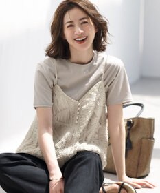 23区 S 【WEB＆一部店舗限定カラーあり】ハイエンド クルーネック Tシャツ [WEB＆一部店舗限定カラー]ベージュ系