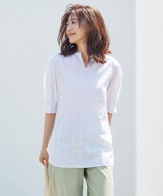 洗える】70アキハレース チュニック ブラウス / J.PRESS LADIES S