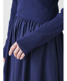 Green Parks AnriettMusee  リブニットドッキングワンピース