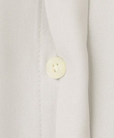 J.PRESS LADIES L 【洗える】ヌーディスバックサテン フリル襟 ブラウス