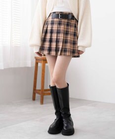 WEGO 【SCHOOL ITEM】バックル付プリーツスカパン