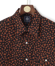 J.PRESS MEN 【J.PRESS ORIGINALS】Broad Print 1902 Regular Collar Shirt / Baggy Fit