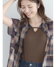 Te chichi 【接触冷感】前後2WAYデザインネックタンクトップ