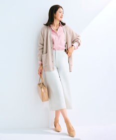 J.PRESS LADIES L 【WEB限定カラーあり・洗える】ツムギート flannel ワイド クロップド パンツ