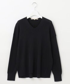 自由区 【XSサイズ～/洗える/セット着用可】ドライコットンハイゲージVネック ニット