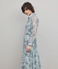 GRACE CONTINENTAL フラワープリントプリーツワンピース