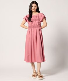 TOCCA 【洗える・接触冷感・UVカット・消臭】SMOCKING EMBROIDERY ドレス