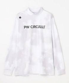PW CIRCULUS 【裏起毛であたたか】【MEN】Dot camouflage ロングスリーブモックネックT ゴルフ