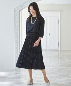 ANY L 【ウエストゴム】プリーツワンピース