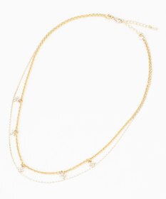 組曲 フラワービジューチェーンネックレス