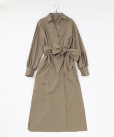 #Newans 【ANSWER for 産前産後ママ】リボン取り外し可能！シャツカラーワンピース