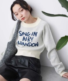 WEGO ジャガードショートニットプルオーバー