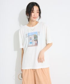 CRAFT STANDARD BOUTIQUE ラメ天竺フォトプリントTEE