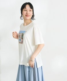 CRAFT STANDARD BOUTIQUE ラメ天竺フォトプリントTEE