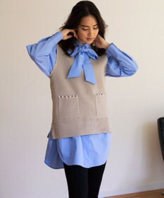 組曲 S 【洗える・ウエストゴム仕様】ハイパワーストレッチサイドスリット パンツ