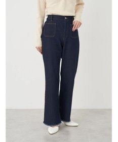 earth music&ecology フロントポケットフレアデニム