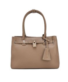 style code 【PADMA/パドマ】 キーチャーム付 本革ベルトデザインハンドバッグ