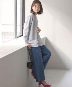 組曲 L スウェットライクニットブルゾン