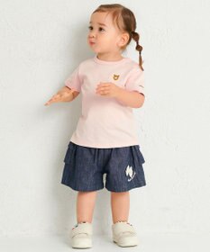 MIKI HOUSE HOT BISCUITS 【70-120cm】【Everyday Series】ワンポイント 半袖Tシャツ