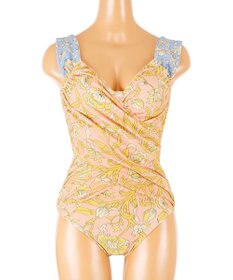 San-ai Resort（三愛水着楽園） 【SALE】【Reir　Premium】Columbia patch（Liberty Fabric)　 ワンピース水着 9号/11号