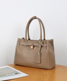 style code 【PADMA/パドマ】 キーチャーム付 本革ベルトデザインハンドバッグ