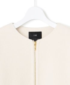 23区 L ウールライトリバー ノーカラー ショートコート