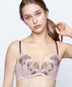 AMPHI ノンワイヤーブラ 谷間をメイク 脇高設計 A～Gカップまで対応 大きいサイズ 【BRAGENIC ブラジェニック 脇高細見えタイプ】 ブラジャー ブラ BMI353 アンフィ／ワコール