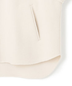 23区 L ウールライトリバー ノーカラー ショートコート