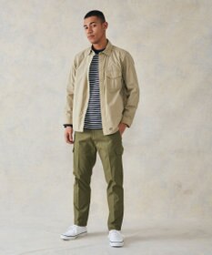 J.PRESS MEN ワッフルボーダー ロングTシャツ