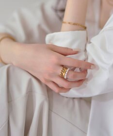 Phoebe 【金属アレルギー対応】フラットリング　ゴールド