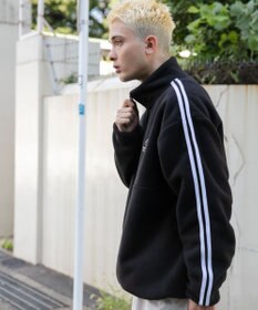 WEGO フリース ワンポイントハーフZIPプルオーバー