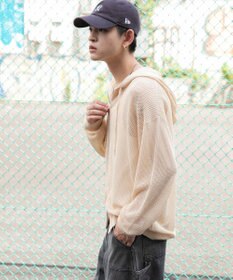 WEGO 【ユニセックス着用ITEM】メッシュニットZIPパーカー