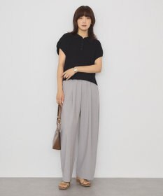 AMERICAN HOLIC フレンチスリーブリブニットポロ