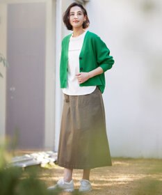 UNFILO L リネンリンクスメッシュ　カーディガン