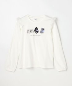 ANY KIDS おけいこモチーフ刺繍入り 長袖Tシャツ