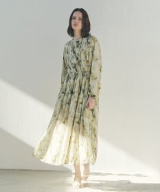 YECCA VECCA ぼかしフラワー柄ワンピース