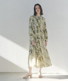 YECCA VECCA ぼかしフラワー柄ワンピース