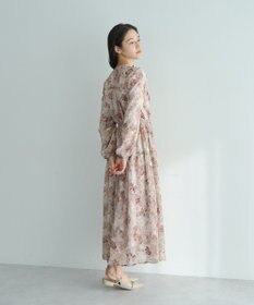 YECCA VECCA ぼかしフラワー柄ワンピース