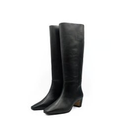 APOM イタリアンカーフ スクエアトゥワイドシャフトロングブーツ45