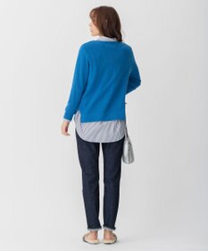 自由区 【洗える】ピュアカシミヤミルド ボートネック プルオーバー