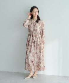 YECCA VECCA ぼかしフラワー柄ワンピース