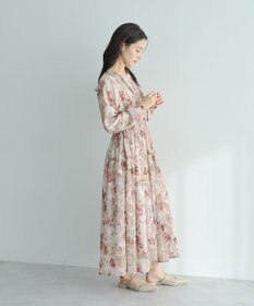 YECCA VECCA ぼかしフラワー柄ワンピース