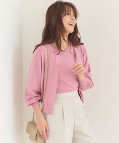 Feroux 【洗える】ラメニットカーディガン