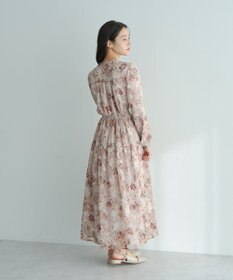 YECCA VECCA ぼかしフラワー柄ワンピース