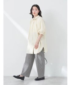 earth music&ecology パフスリーブチュニックブラウス