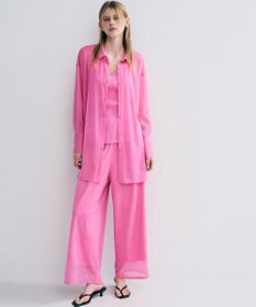 uncrave トリコットシフォン ギャザーパンツ