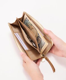 TOPKAPI 【TREASURE TOPKAPI】クロスエンボス レザー L字ファスナー 長財布