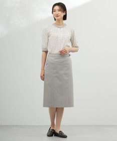 J.PRESS LADIES 【セットアップ対応・洗える・撥水】コットンFITTY スカート