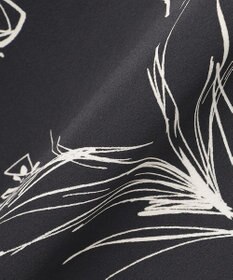 23区 【洗える】ラインフラワープリント ワイドパンツ